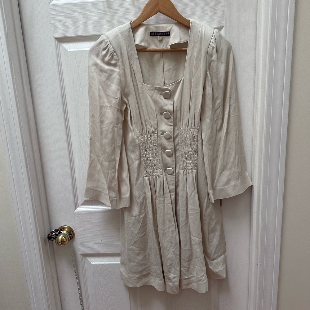 AllSaints Cream Mini Dress